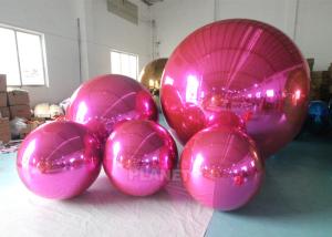 Wholesale Rosed Red PVC Floating Inflatable Reflective Mirror Ball Christmas Inflatable Sphere Mirror Balloon from china suppliers