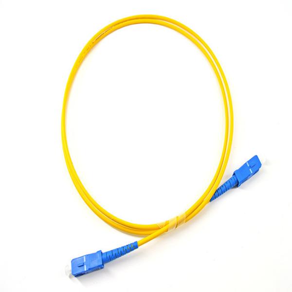 SC To SC simplex fiber optic patch cord Singlemode 9/125um yellow LSZH 3.0mm