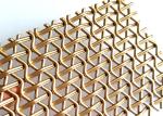 PVD Rose Gold Stainless Steel Decorative Wire Mesh 1500mm W 3700MM L Panel