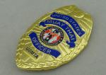 Custom USMTA Muay Thai Zinc Alloy Souvenir Badges 3.5 inch Soft Enamel