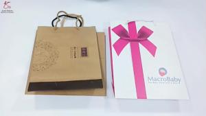 Wholesale Embossing Stamping Printed Paper Gift Bags Biodegradable CMYK Color from china suppliers