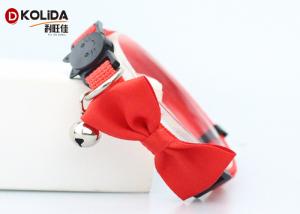 Wholesale Red Green Blue Orange Pink Adjustable Breakaway Cat Collar With Bell 1.0x20-30cm from china suppliers