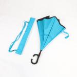 Automatic Reverse Inverted Umbrella Black And Blue Inverted Fiberglass Umbrella