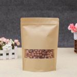 Eco friendly Snack Food Spices Packaging Kraft Paper Plastic Zip Lock Bag