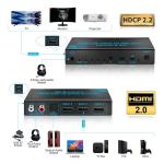 HDMI 2.0b Switch 3 In 1 4K 60HZ 600MHz Coaxial Toslink Switcher Box