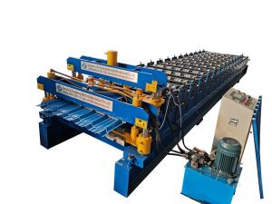 Wholesale Steel Glazed Tile Roll Forming Machine 4Kw Hydraulic Power 3-5M/Min Speed from china suppliers