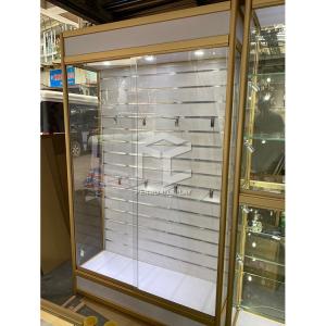 Wholesale T4 LED Lockable Glass Showcase Cabinet 1200*400mm Aluminum Frame from china suppliers