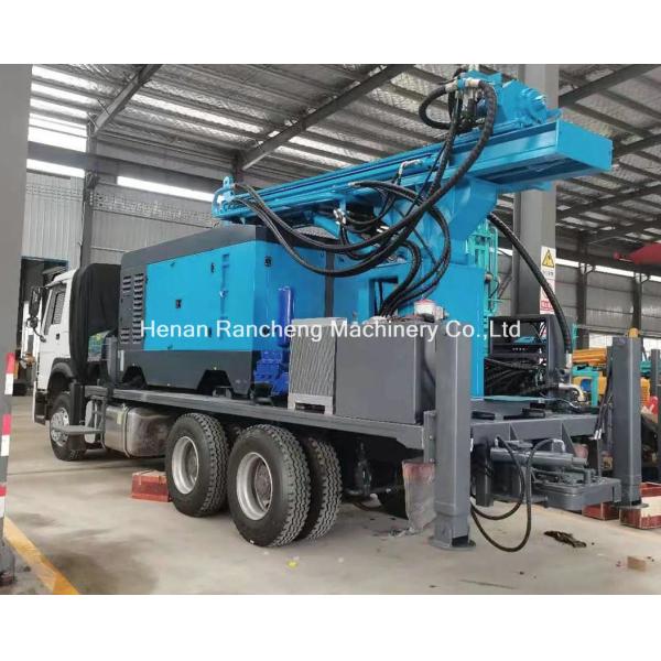 350m Deep Rock Borehole Drilling Rig Truck Mounted Water Well Machine
