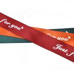 2CM polyester tape printing just for you ribbon flower packaging ribbon can