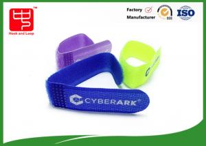 China Nylon Mix Polyeste velco cable ties , Wire Ties With Logo Printed Any Color on sale