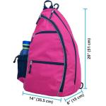 Unisex Polyester Pickleball Sling Bag With Water Bottle Holder