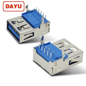 Wholesale Bent Foot 3.0 USB A Female Connector Vertical Socket 90 Degree Female Jack from china suppliers