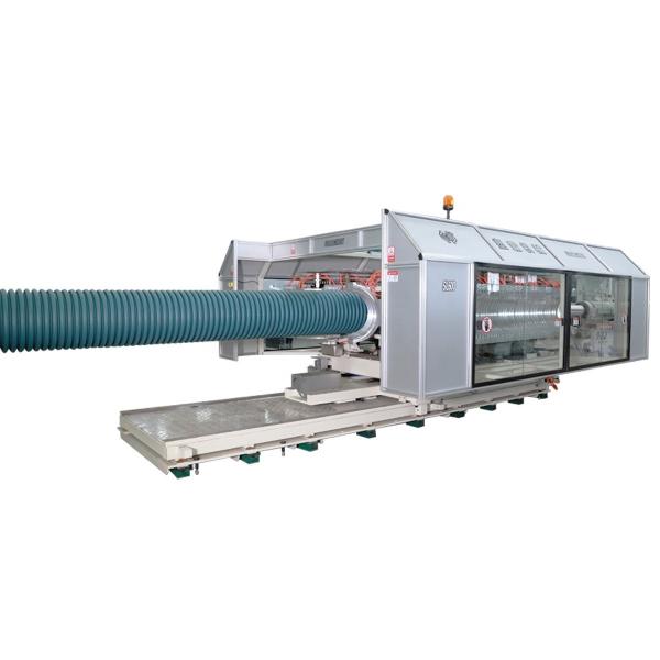 Plastic Corrugated Pipe Production Line Water Cooling For ID 90 - 600MM Drain