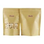 Doypack Resealable k Brown Kraft Paper Standing Up Pouches Food Grade Packaging