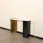 Bronze Marble Narrow Console Table For Hotel Living Room