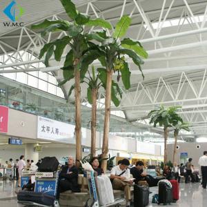 Wholesale Plastic Artificial Palm Trees , Large Szie Green Artificial Banana Plant from china suppliers