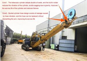 Wholesale Durable 20T Excavator 14M Telescopic Boom Telescopic Arm For ZX200 HITACHI Cat from china suppliers
