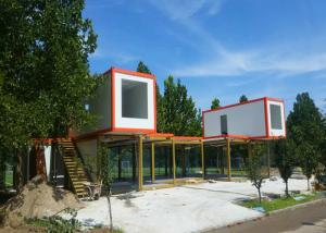 Wholesale Double Stories Modern Container House , White Container House With External Stairs from china suppliers