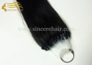 Wholesale 20&quot; Micro Ring Hair Extensions - 50 CM Jet Black Micro Ring Loop Hair Extensions 1.0 G / Strand For Sale from china suppliers