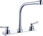 Centerset 2 Handle Standard Kitchen Faucet 360 Degree Swivel