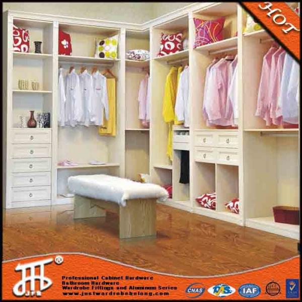 Quality Comparable things made aluminum wardrobe pole system flat packing walk in closet for sale