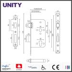 Stainless Steel Mortice Door Lock Adjustable Roller Latch EN1634 CE Marking