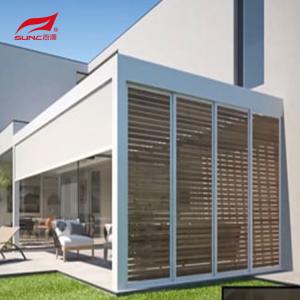 Wholesale RGB Light Motorized Aluminum Pergola Gazebo With Outdoor Zipscreen Roller Blinds from china suppliers
