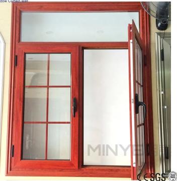 Sealing Aluminium Casement Windows red Customized Aluminum Frame Casement