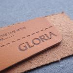 Sustainable One Side Fold OEKO Embossed Leather Patches