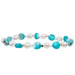 Natural Colorful Unshaped Shell Beads Matched 6mm And 4mm Glass Pearl Handmade