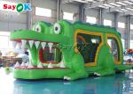 Inflatable Dry Slide Jumping Bouncer Outdoor Indoor Green Alligator Inflatable