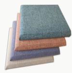 Decorative Soft Covered Fabric Fiberglass Acoustic Wall Panels Square Edge