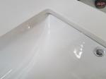 Polished White Quartz Bathroom Countertops , Engineered Bath Vanity Tops