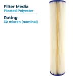 Acrylic 20 Inch Swimming Pool Filter Cartridges for Above Ground Pools Easy