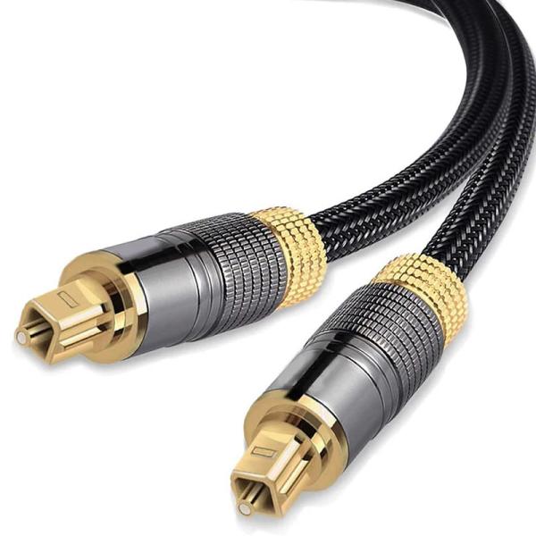 24K Gold Plated Toslink Cable 1m 2m 3m 5m 7.5m 10m Digital Audio Fiber Optical