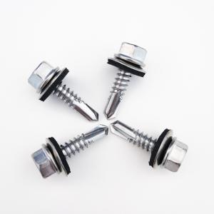 Wholesale 12-14X1'' 410 Stainless Steel Self Drilling Driving Screws Hex Washer Head With Neoprene Sealing Washer from china suppliers