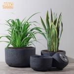 MGO Planters Clay Pots Garden Planters for Sale Polyresin Planter Pot Set Grey