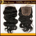 Brazilian Lace Top Closure Natural Colored Curly Human Hair 10" - 18" Length
