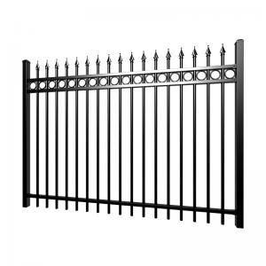China Aluminum Iron Wrought Fence 4ft 5ft 6ft 8ft Metal Picket Ornamental Iron Garden Gate on sale