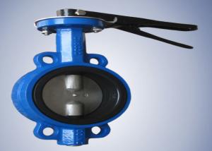 Wholesale Anticorrosive Ductile Iron Butterfly Valve , Grey Pinless Butterfly Wafer Type Valve from china suppliers
