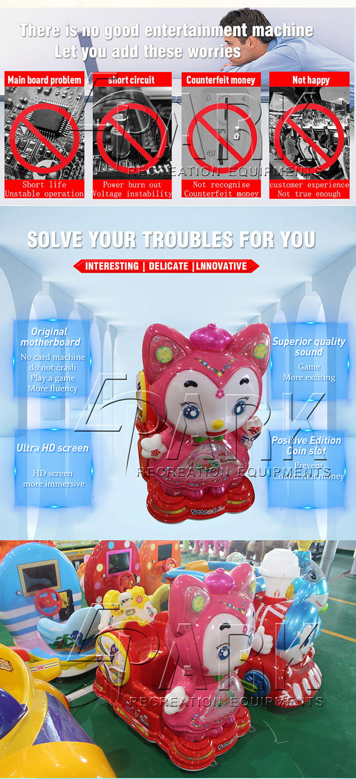 Cartoon Design Ahri Swing Kiddy Ride Machine / Kids Rocking Car Toy