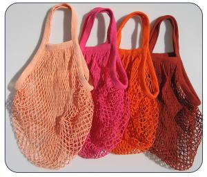 Wholesale ISO14001 BRC Reusable Cotton Grocery Bags Mesh AQL Tote For Shopping from china suppliers