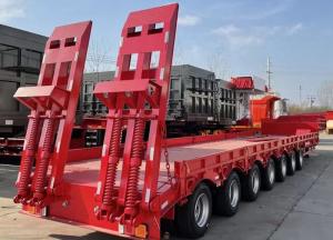 Wholesale 7 Axle Heavy Low Bed/Lowbed Ramp/Drop Deck Flatbed/Skeleton Semi Truck Trailer Tread 2180mm from china suppliers