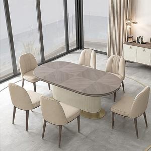 Wholesale Italian Luxury 12mm Deluxe Rock Board Dining Table Scratch Resistant from china suppliers