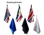 Skin Friendly Custom Logo Waffle Golf Towel With OPP Bag