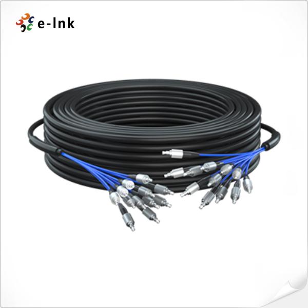 Outdoor Armored 2 to 12 Cores SM Fiber Patch Cable SC LC FC ST Connector