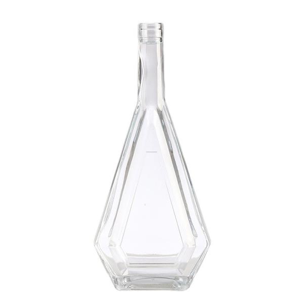 Super Flint 70cl Unique Rhombus Shape Glass Bottle Ideal of Brandy Liquor Whisky