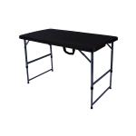 4 Foot Height Black Plastic Folding Tables Fold In Half Round 118cm Wood Grain