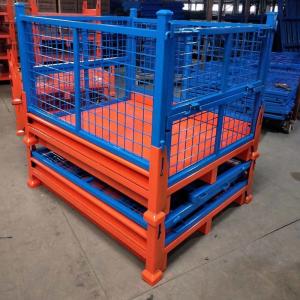 Wholesale Heavy Duty Stackable Metal Pallet Cage For Warehouse Storage Mesh Bins from china suppliers