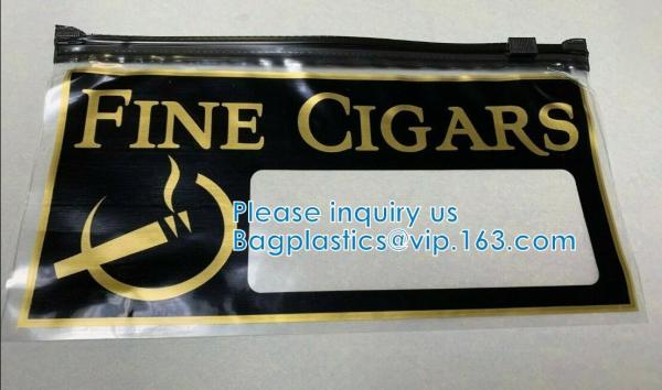 Fine Cigars, slider grip bags, zip top pouch, Tear-proof, no leak, puncture